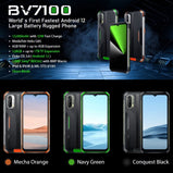 Blackview BV7100 Rugged Phone 6GB 128GB Andriod 12 Helio G85 Octa Core Mobile 6.58'' Waterproof Cellphone 13000mAh NFC 12MP Cam