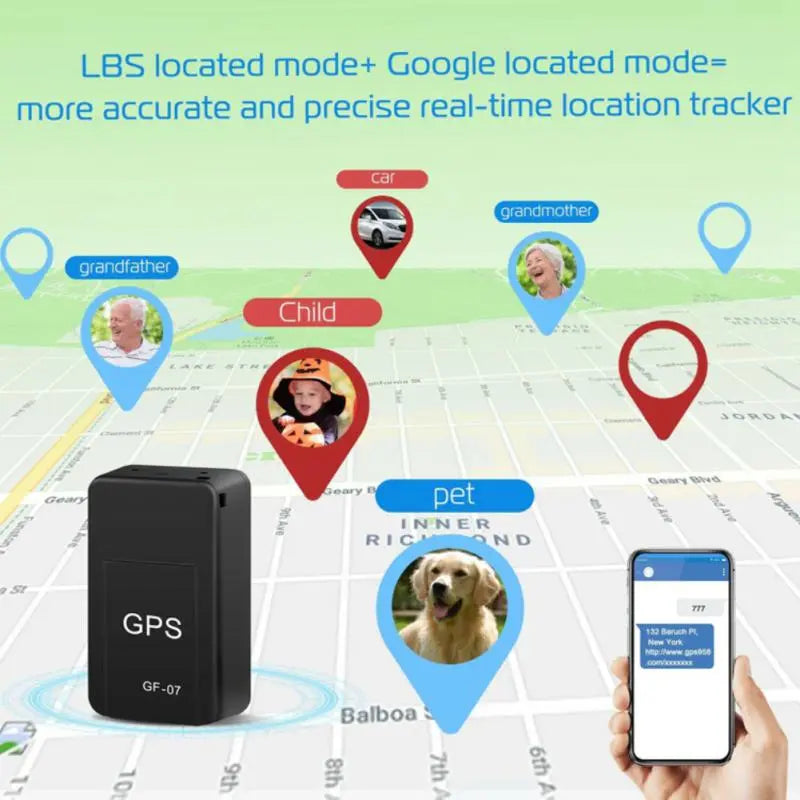 GPS Tracker GF-07 Mini Car Anti-lost Locator Device Real-Time Tracking Recording GF07 SIM Positioner Wifi SIM Message Positioner