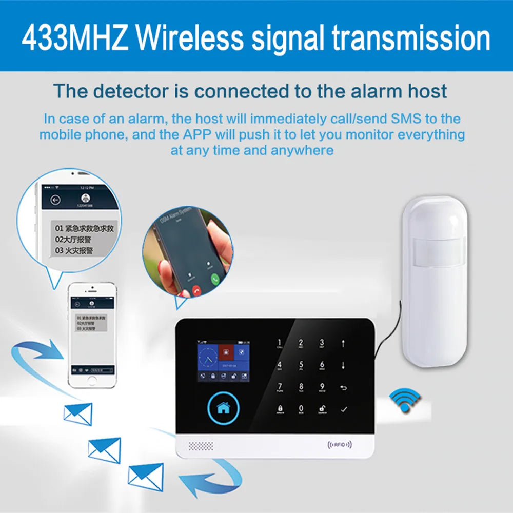 PGST 92R PIR Motion Sensor Detector 433MHz eV1527 for Home Alarm System Wireless Infrared Motion Detector