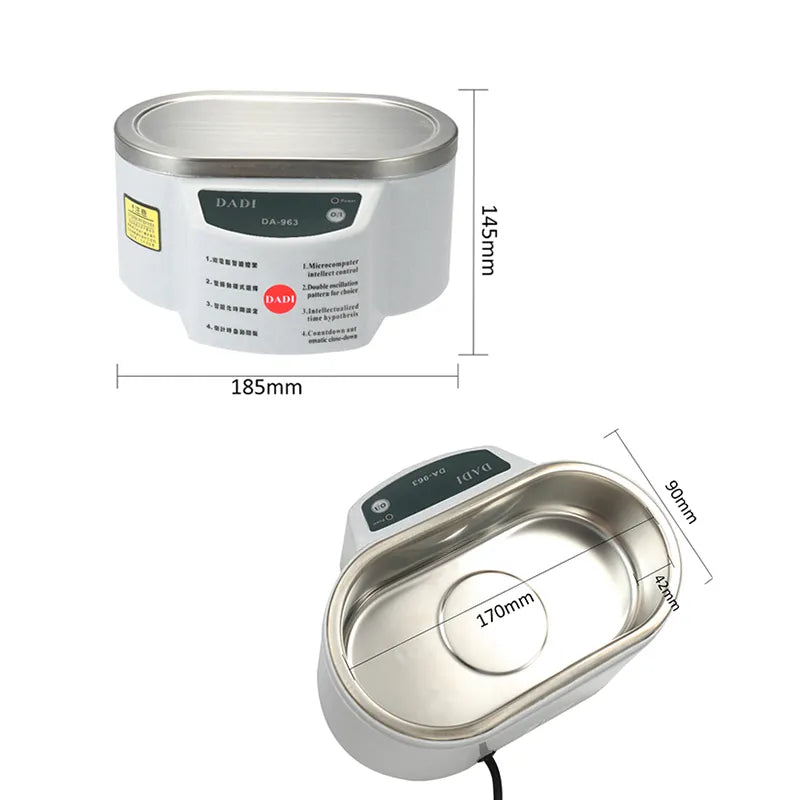 Ultrasonic Cleaner 30/50W Sonicator Bath 40Khz Degas For Watches Contact Lens Glasses Denture Teeth Electric Makeup Razor 220V