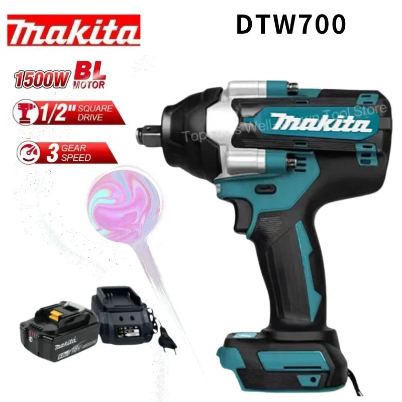 Makita DTW700 18V Cordless 1/2 Wrench Electric Key Impact Drill Power Tools Torque Wrench Wireless Drill Free Shipping Ratchet D