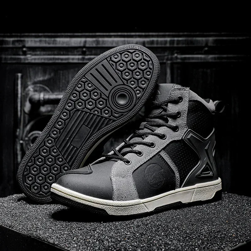 Motorcycle Boots  Men Off-road Motorbike Racing Motorcyclist Shoes Riding Shockproof Breathable Black Boots Durable Equipment