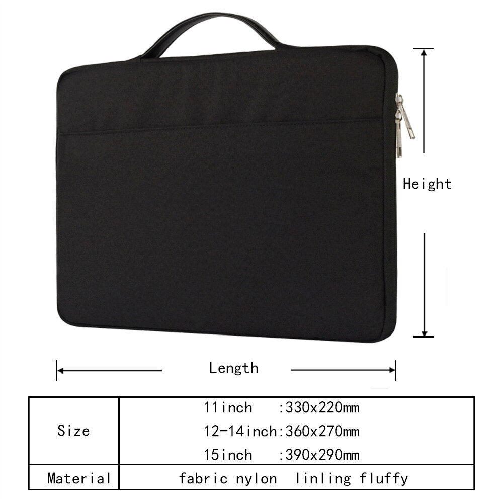 For Laptop Bag 11 12 13 14 15 Inch Case for MacBook Air Pro HP Acer Oppo Vivo ASUS Lenovo Computer Handbag Briefcase Accessories