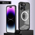 Aluminum Frame Magnetic Phone Case For iPhone 12 13 14 Pro Max 14Plus Samsung S22 S23 Plus Ultra Transparent Metal Hard Cover