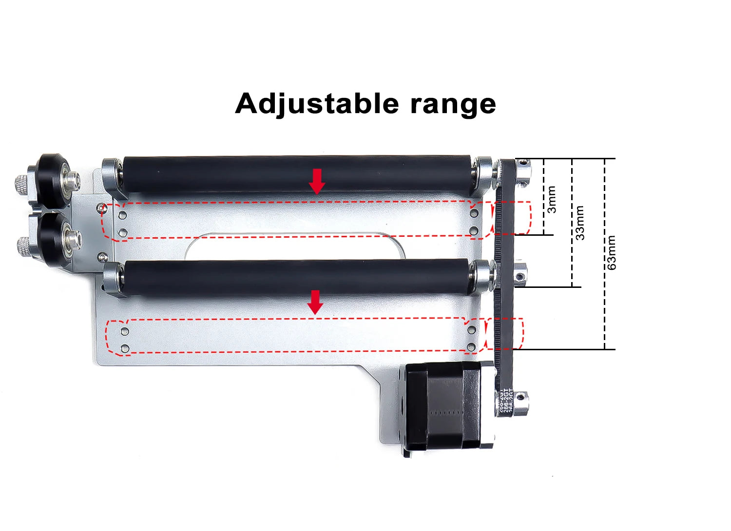 ZBAITU R10 Rotary Roller for Laser Engraver Woodworking Machines Y-axis 360° Rotating Engraving Cylindrical Objects Wine Glass