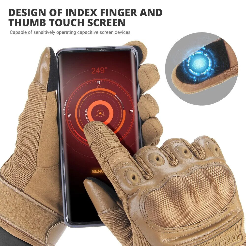 Motorcycle Full Finger Glove Men Outdoor Military Tactical Gloves Sports Shooting Hunting Airsoft Moto Motocross Gloves