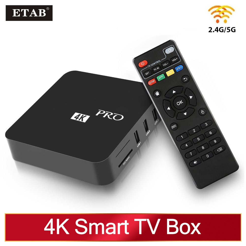 Smart TV BOX Android 2.4G&5G WiFi 1GB RAM 8GB ROM 3D Youtube Media Player 4K Set top Smart Tv Box Global Version