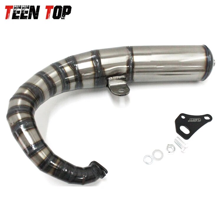 JISO Motorcycle Exhaust System 90cc-125cc V8 DIO AF18 Exhaust For Honda AF17 AF23 AF24 AF28 AF52 AF25 JISO Pipe Muffler