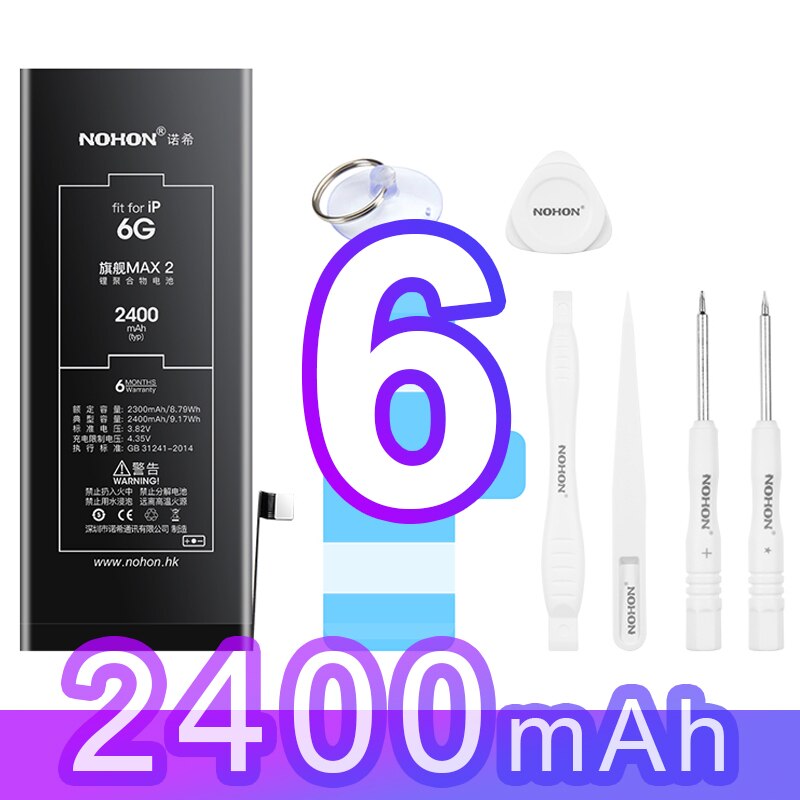 NOHON High Capacity Battery for iPhone 11 Pro Max Phone Bateria for iPhone 12 13 X XR XS Max SE 2020 SE2 6 6S 7 8 Plus