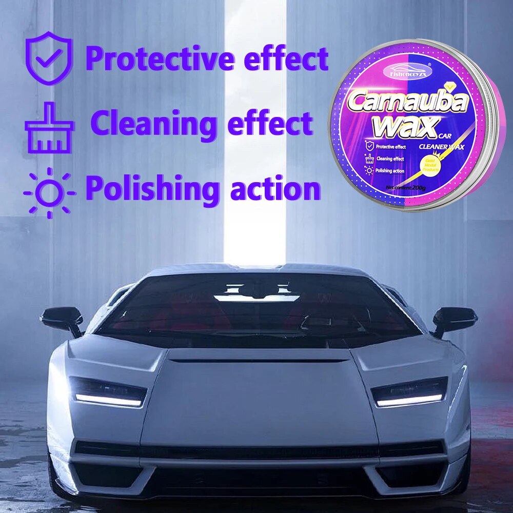 Car Wax Auto Paint Care Carnauba Paste Wax Brazilian Polishing Wax Paste High Gloss Shine Super Hydrophobic Coating Glazing