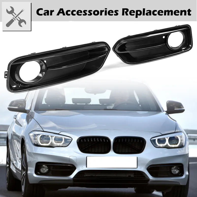Rhyming Fog Lights Frame Cover Front Bumper Lamp Bezel Fit For BMW 1 Series F20 F21 LCI Facelift 120i 2015-2019 With Lamp Holes