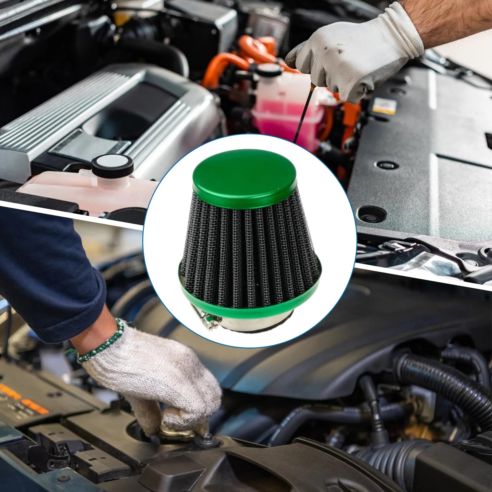 Conical Air Filters Universal Clamp-on Air Filter High Flow Car Modification Intake Air Parts For Car Motorcycle Off-road