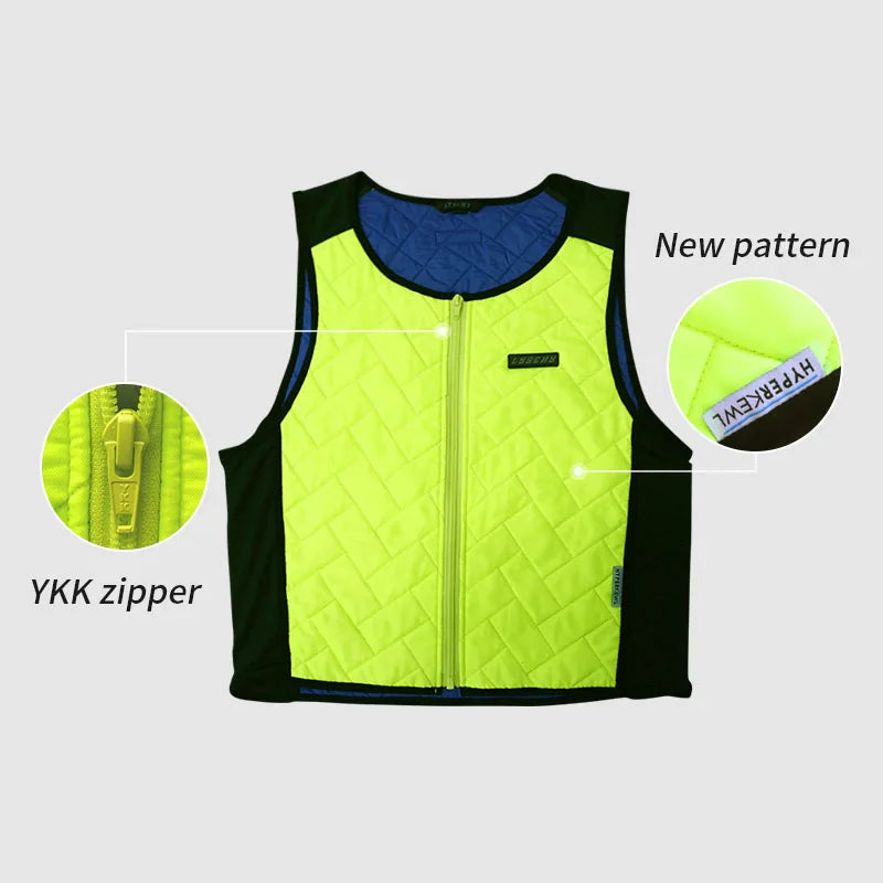 LYSCHY Motorcycle Summer Cooling Vest Water Cooling Vest Breathable Physical Cooling Vest Fast Cooling Top Vests