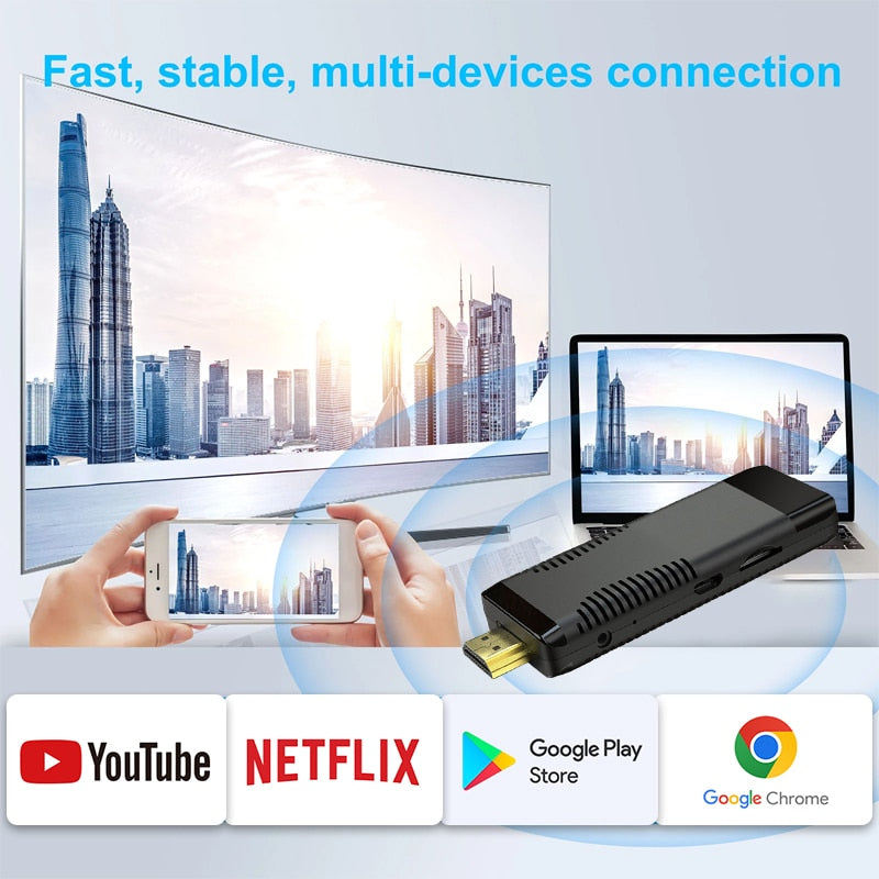 LEMFO S96 Smart TV Stick 4K Android 10 Smart TV Box AllWinner H313 2GB 16GB 2.4G/5G WiFi TV Stick Bluetooth 5.0 Media Player