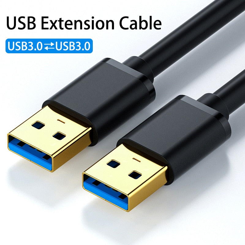 5m-0.5m USB to USB Extension Cable USB A Male to Male USB 3.0 2.0 Extender For Radiator Hard Disk TV Box USB Cable Extension
