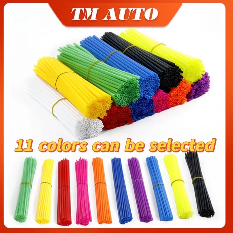 36Pcs/Pack Universal Motorcycle Wheel Spoke Covers Protector Colorful Off Road Motorcycle Guard Wraps Kit