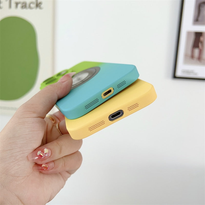 Ultra Thin Fashion Gradient Color Phone Case for iPhone 14 Plus 13 12 11 Pro Max Magsafe Magnetic Clear Logo Anti-drop PC Cover
