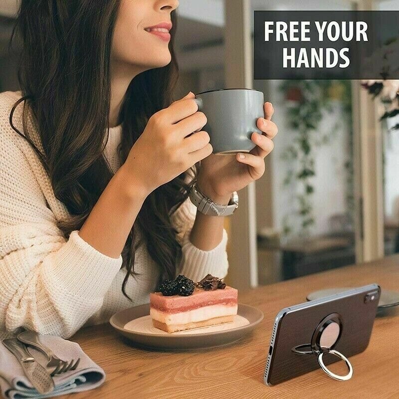 Magnetic Phone Finger Ring Holder Universal Luxury Rotatable Mobile Phone Stand Grip Back Sticker Bracket for iphone Sumsung