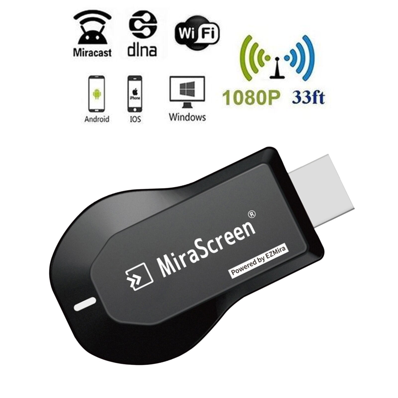 Anycast TV Stick 1080P Screen Mirror TV Dongle Wireless DLNA Display HDMI-Compatible Adapter Airplay Miracast For IOS Android
