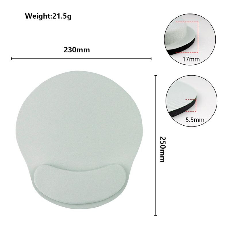 Non-slip Mouse Pad EVA Wristband Mat Ergonomic Mouse Wrist Pad Round Mice Pad Desk Pad For Game Computer PC Laptop Comfortable