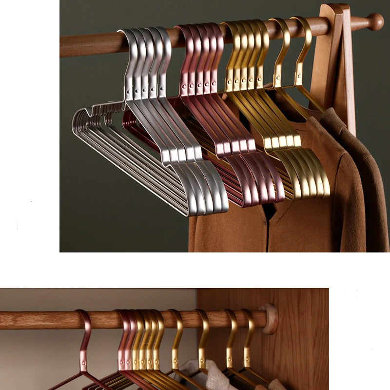 Matte Hangers for Coat Clothes Display Storage Organizer Metal Durable Laundry Drying Rack Wardrobe Spave Save Pants Hanger 5pcs