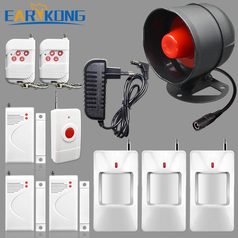 Tuya WiFi Wireless Alarm System Home Security Burglar loudly Siren 433MHz Motion Infrare Detector Door Sensor Alexa Google Home