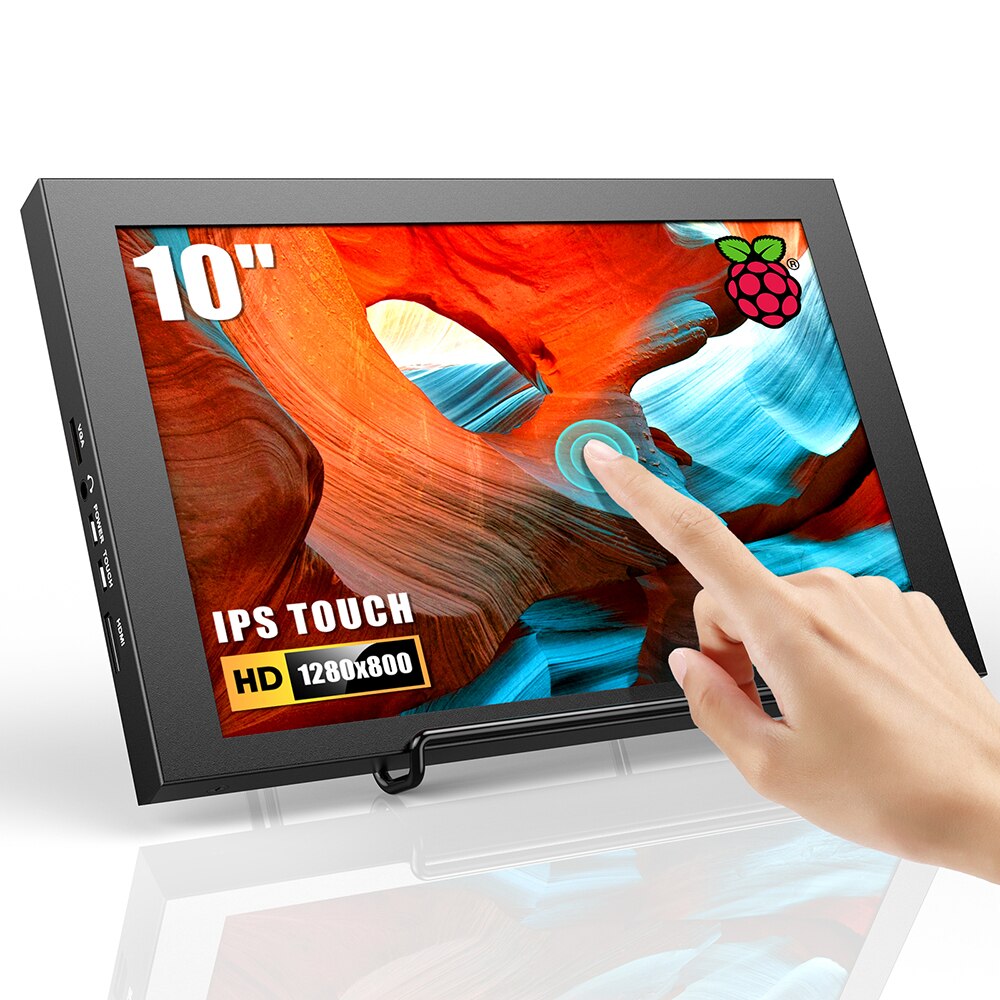 Eyoyo 7/10 Inch Raspberry Pi Display 300cd/m² IPS Capacitive Touchscreen Portable HDMI/VGA Monitor for Laptop/PC/Game Consoles