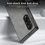 Slim Sheepskin Leather Matte Cover For Samsung Galaxy Z Fold 4 5G Case Camera Protect Fundas Sumsung ZFold4 Z Fold4 Fold3 7.6"