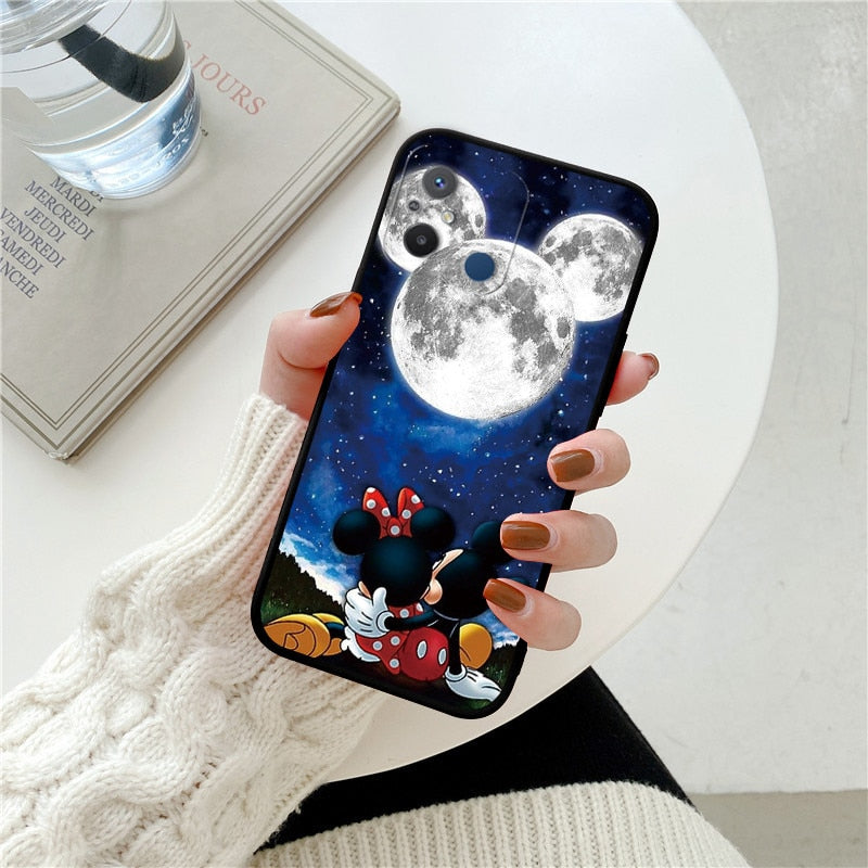 For Redmi 12 C Redmi12C 6.71'' Case Lovely Disney Mickey Mouse Minne Silicone Cover For Xiaomi Redmi 12C Matte Soft Funda Bumper