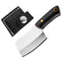 Stainless Steel Mini Axe Keychain with Small Leather Sleeve Portable Wood Handle Hatchet Express Knife Cutter