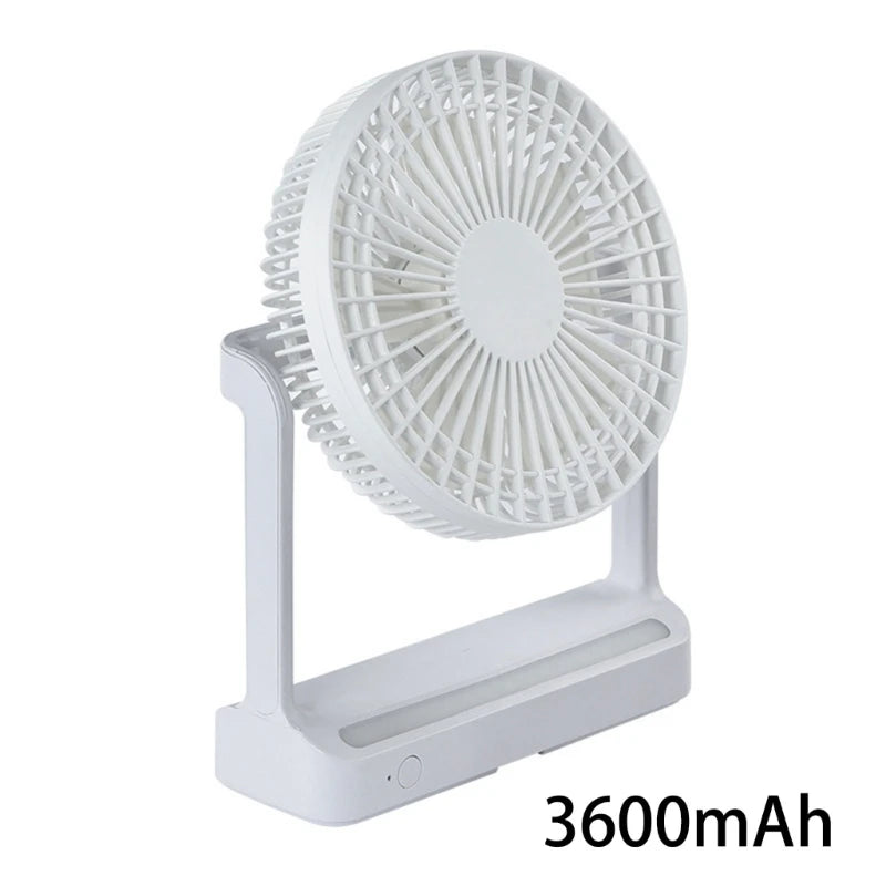 Home Appliance Wall Mounted Air Circulating Fan with LED Lamp Portable Outdoor Camping Ceiling Fan 3Gear Wind Ventilator