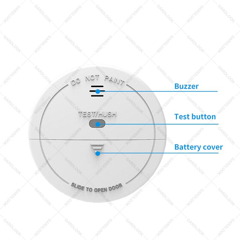 Wireless 433Mhz Fire Protection Smoke Detector Security Alarms For Home Highly Sensitive Sound Alarm Fire White Color GL-SM03