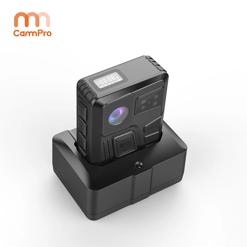 CammPro M852 15hrs Long Battery Life 1296P HD 32GB Portable Police Personal Recorder IP66 Waterproof Wi-Fi GPS Body Camera
