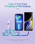 KUULAA Power Bank Mini 5000mAh Portable Charger Powerbank Fast Charging USB Type C External Battery for iPhone 14 13 12 Samsung
