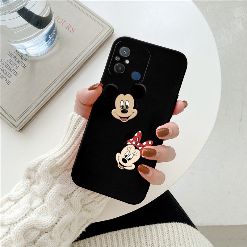 For Redmi 12 C Redmi12C 6.71'' Case Lovely Disney Mickey Mouse Minne Silicone Cover For Xiaomi Redmi 12C Matte Soft Funda Bumper