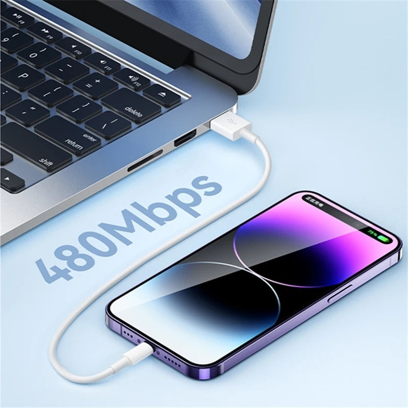 3m 2m 1m Original Lighting to USB Cable for iPhone 14 8 7 6S Plus 13 12 mini 11 Pro XS Max XR X SE Fast Charging USB Data Cable