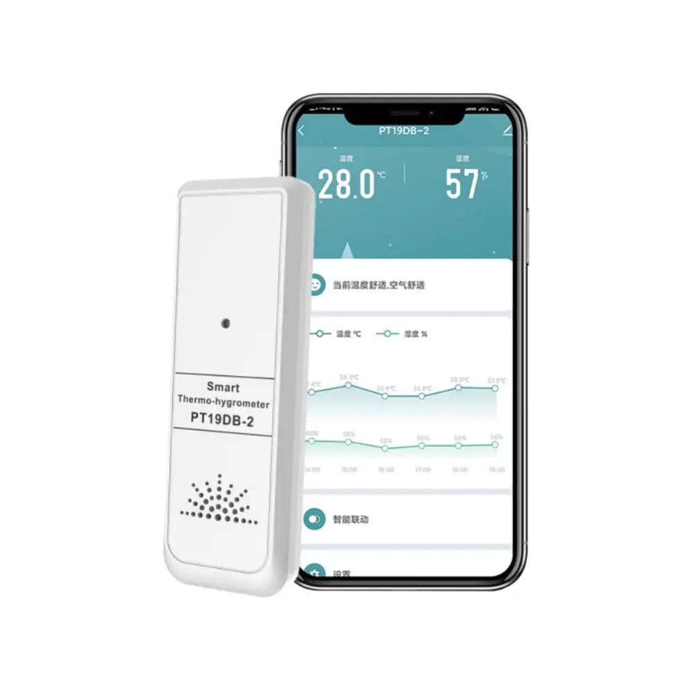 Aubess Tuya Smart Outdoor Temperature Humidity Sensor -10℃-50℃ Detection Range Mobile App Remote Monitoring Support Gateway