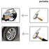 Portable Inflatable Pump for Car Tire Air Chuck Compressor Tire Inflator Tire Chuck with Barb Connector for Hose Repair
