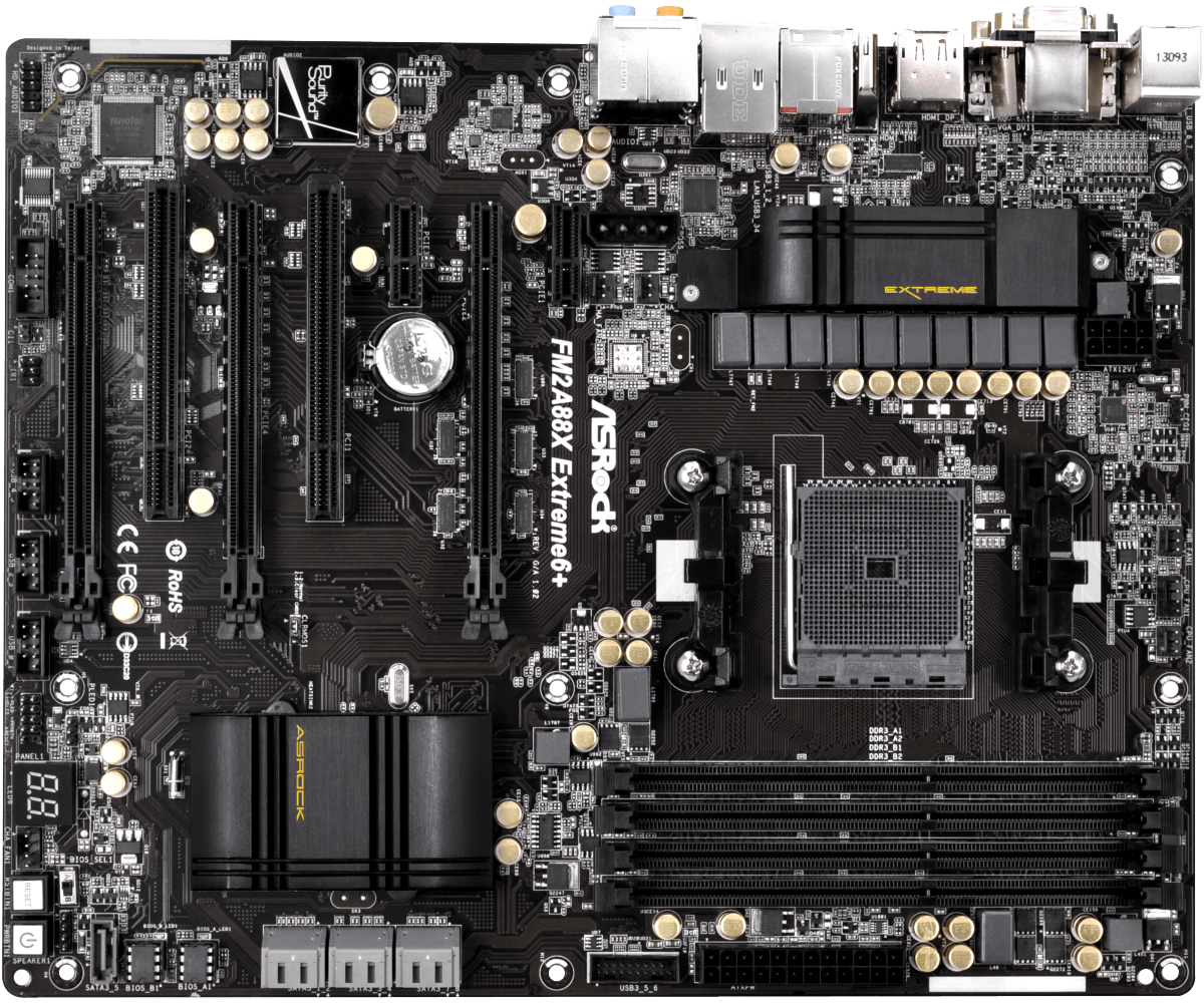 Socket FM2/FM2+ Motherboard ASRock FM2A88X Extreme6+ Motherboard AMD A88X 4×DDR3 64GB PCI-E 3.0 USB3.0 ATX