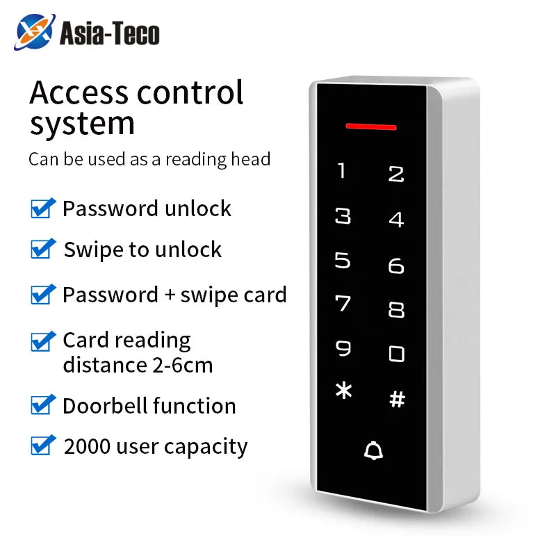 Mini 125Khz RFID Keypad Touch Access Control System WG26 Access Controller Keyboard for Home Security Sytem