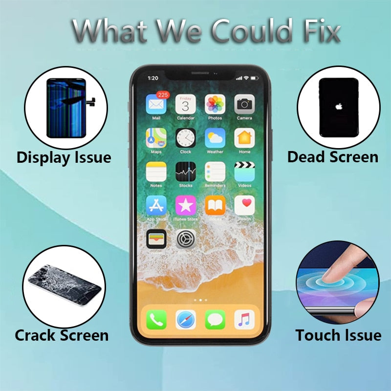 OLED Display For iPhone X XR XS 11 12 11 pro Max TFT Screen Replacement For iphone xs max 11 pro LCD Display,3D Touch True Tone