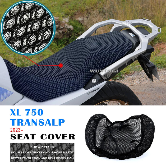 Motorcycle Seat Cover For Honda XL 750 XL750 Transalp 2023 Seat Cover Seat Protect Cushion 3D Airflow Seat Cover Transalp 750XL