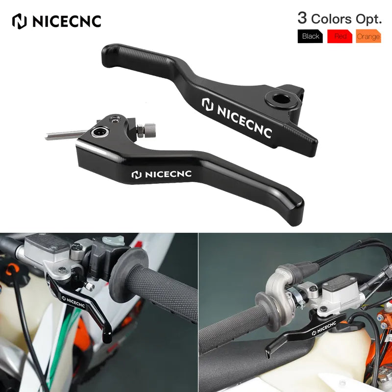 CNC Shorty Brake Lever & Clutch Lever For KTM 125-500 SX SXF XC XCF XCW EXC EXCF Husqvarna 250 350 450 TC FC 14-23 TE FE 14-16