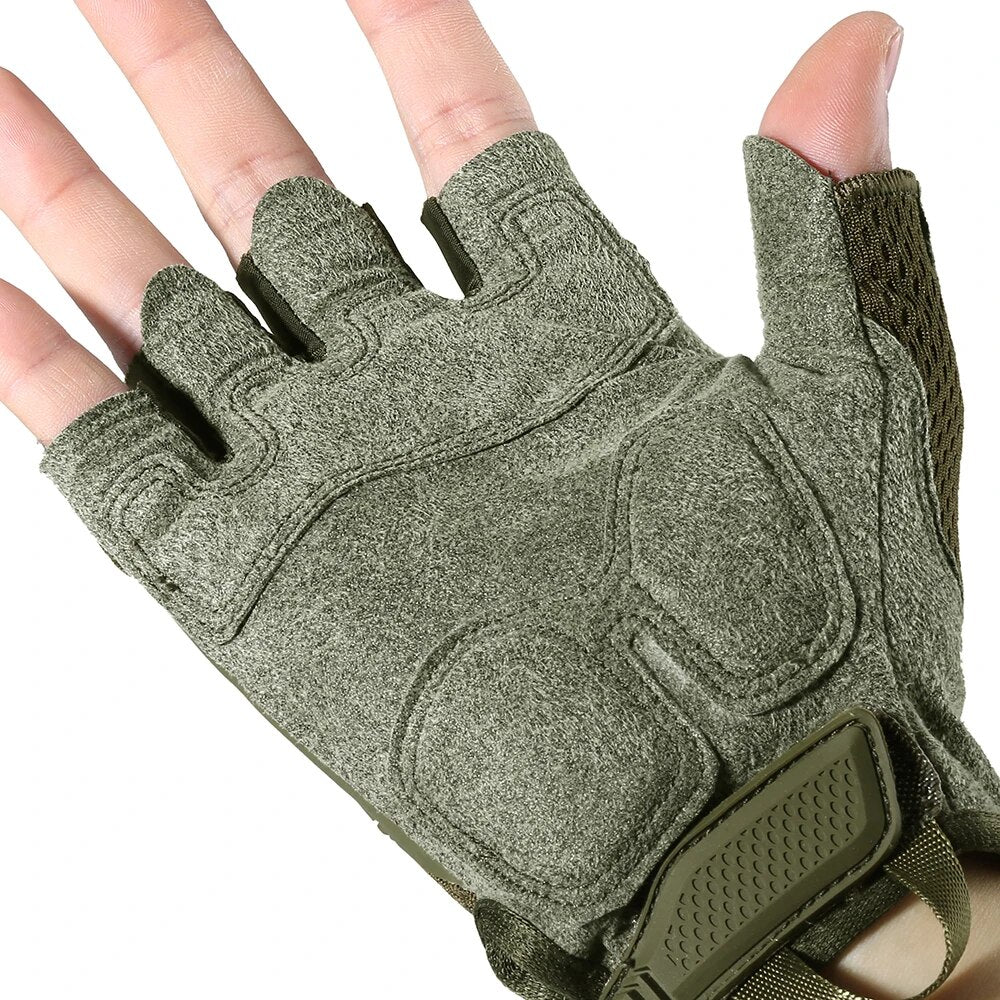 Fingerless Glove Motorcycle Half Finger Gloves Touch Screen Motorbike Motocross Moto Riding Cycling Racing Biker Protective Gear