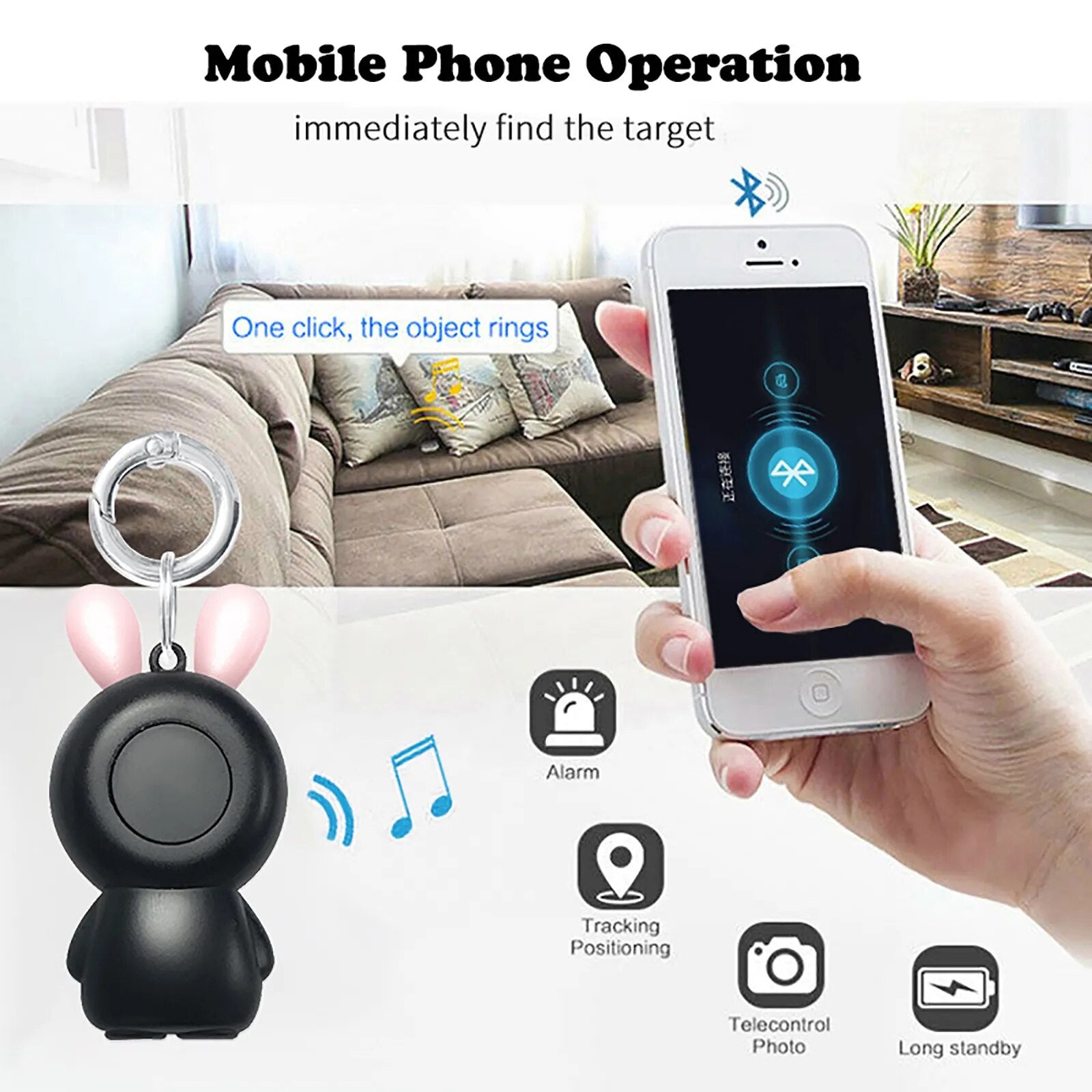 Mini Smart GPS Tracker Key Finder Locator Wireless Bluetooth Anti Lost Alarm Sensor Device For Kids Pets Dog Key Bicycle Car