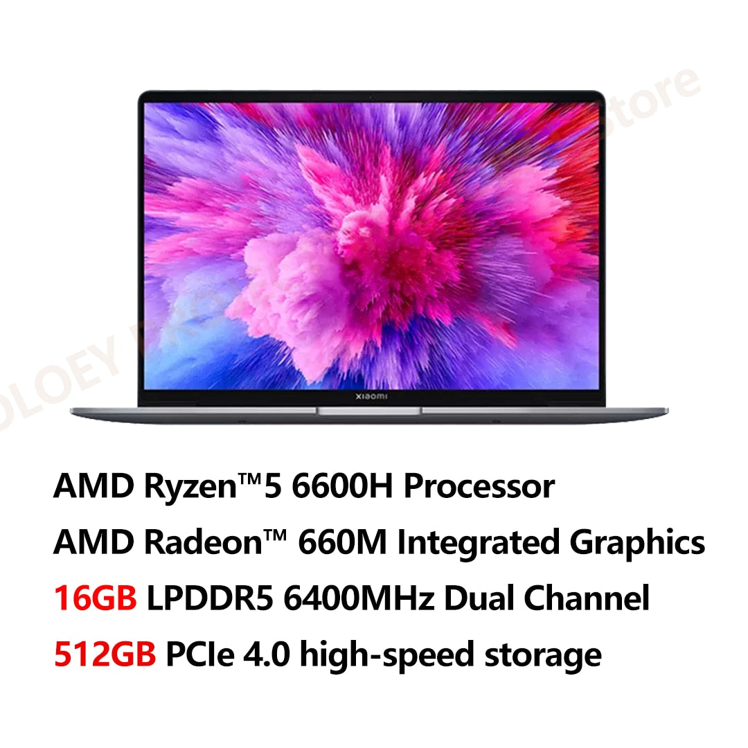 Xiaomi Book Pro 14 2022 Laptop AMD Ryzen R5 6600H/R7 6800H AMD Radeon 680M 16G RAM 512G/1T SSD 14Inch 2.8K 90Hz OLED Mi Notebook