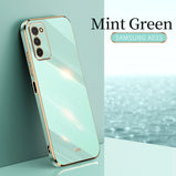 Fashion Square Frame Plating Silicone Phone Case on for Samsung Galaxy A03S Coque Ultra-thin Soft Back Cover