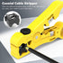 Hoolnx Adjustable Stripping/Cutting Tool Wire Stripper Cutter for Tel Ethernet Cable, Round/Flat Cables, Cat6 Cat7 RJ45 RJ11