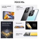POCO M5s Global Version 64GB / 128GB 64MP Quad Camera Helio G95 6.43" AMOLED DotDisplay 5000mAh NFC 33W Fast Charging