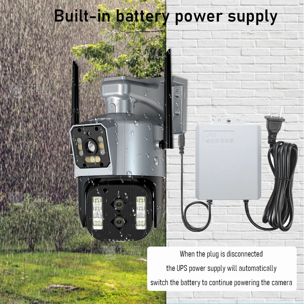 12V 2A UPS Security Camera Special Power Cable Built-in Battery Independent Power Supply 24 Hours Working Monitor Power Supply